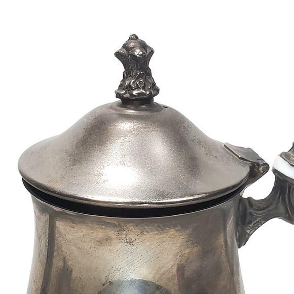 Antique Silver Plated Footed Teapot 2 Sizes Tableware Decorative 9" Tall - Picture 9 of 16